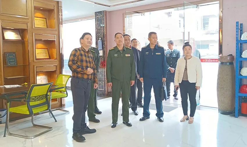 佛山軍分區政委、禪城區委常委領導一行蒞臨金凱地調研指導工作